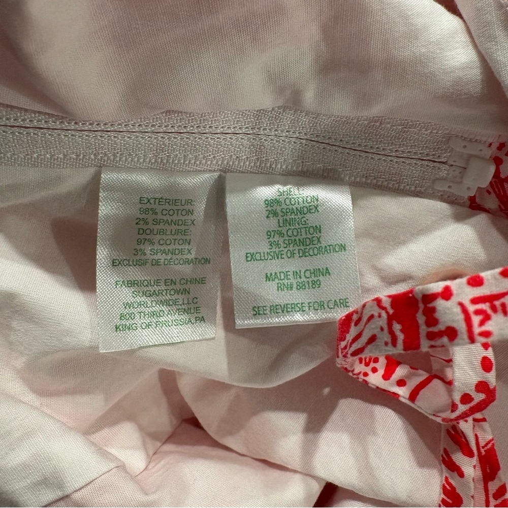 Lilly Pulitzer Shelli Stretch Top Cut Out Back Mizner Red Seaside Harbor Size 2 - Picture 6 of 9